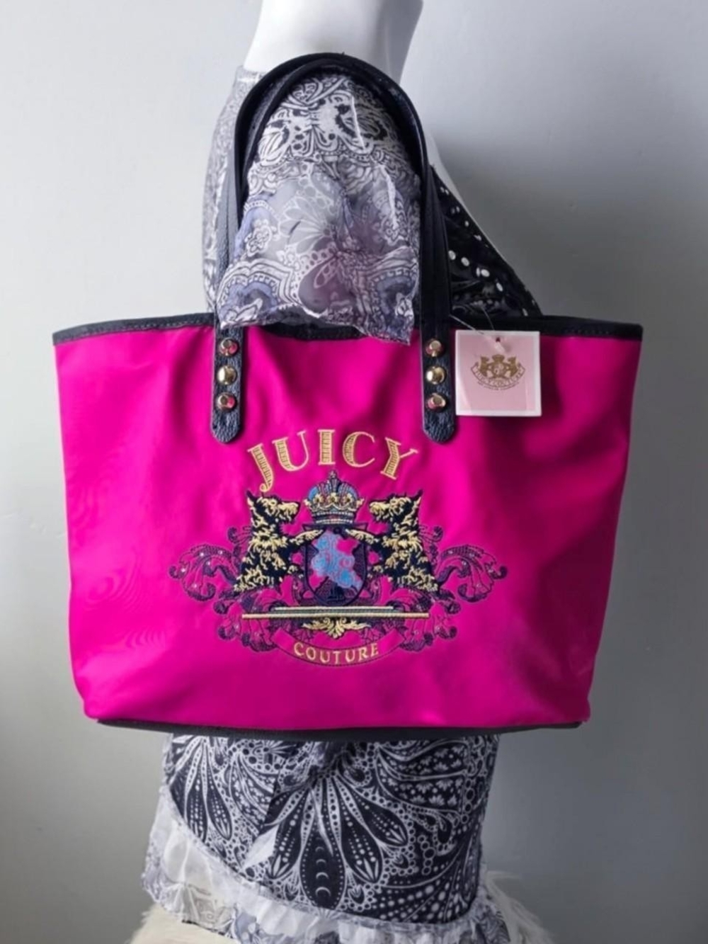 Vintage y2k Pink Juicy couture mini Scottie tote purse